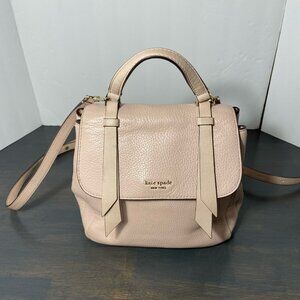 Kate Spade Pebbled Leather Convertible Backpack Satchel – Blush Pink – Style S33